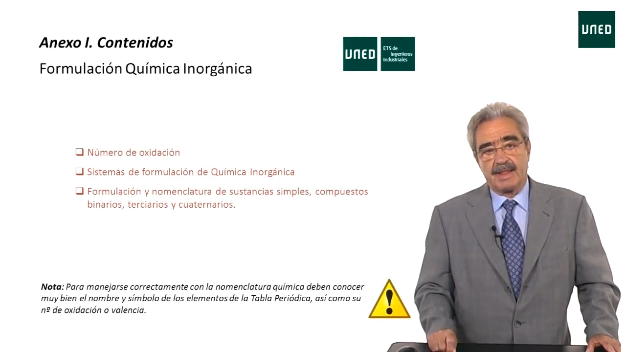 Química. Bloque 1. Formulación química inorgánica