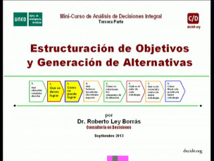 Estructuración de objetivos y generación de alternativas