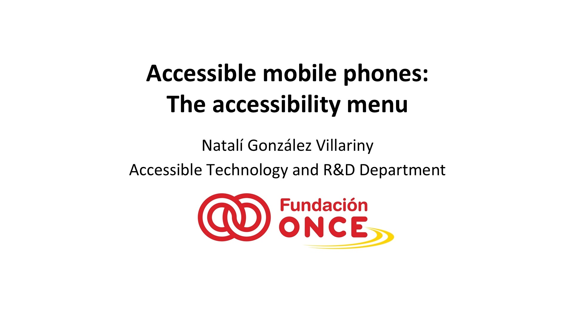The accessibility menu