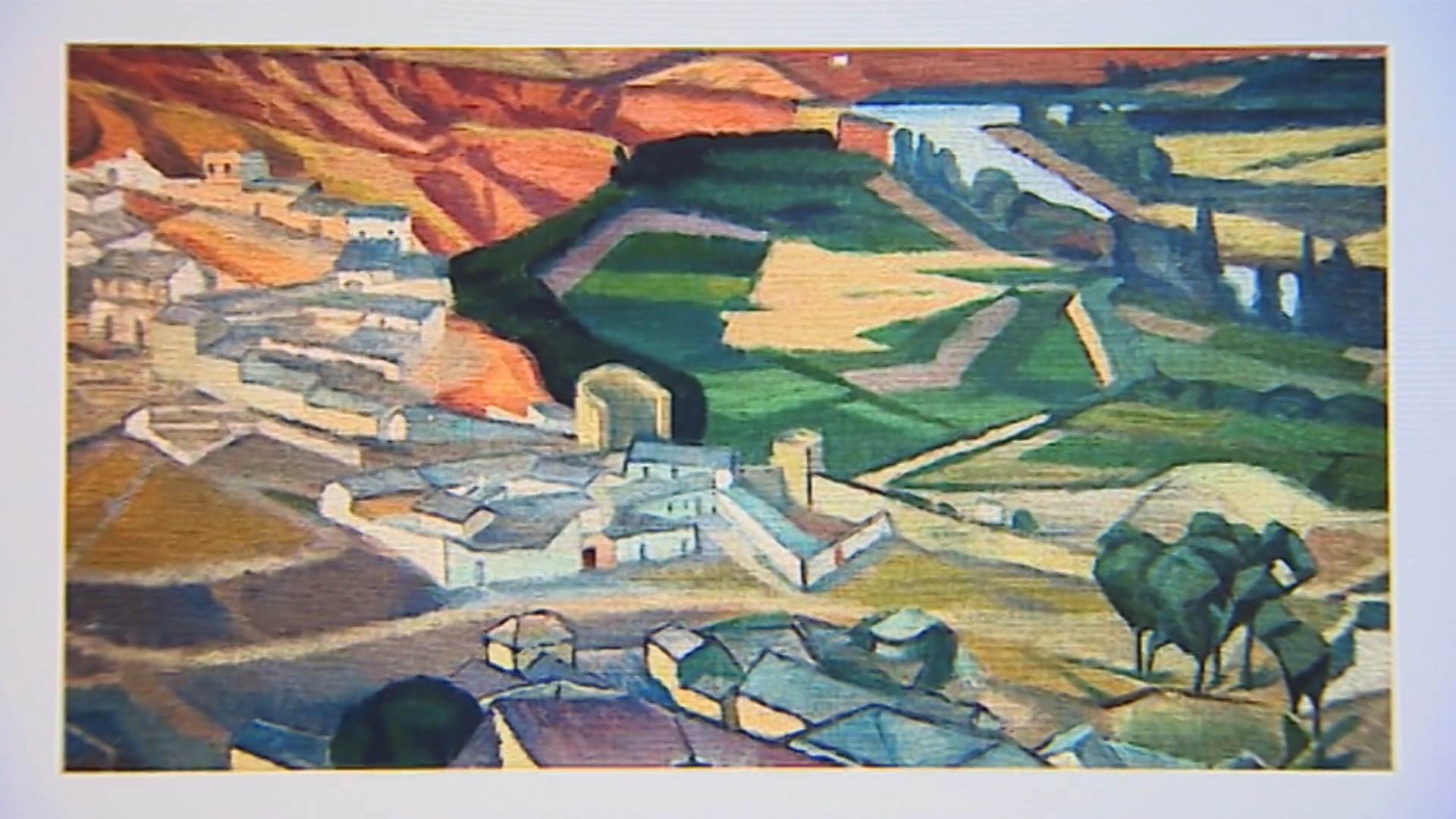 Paisaje cerca de Toledo de Diego Rivera. Protocubismo y geografía.