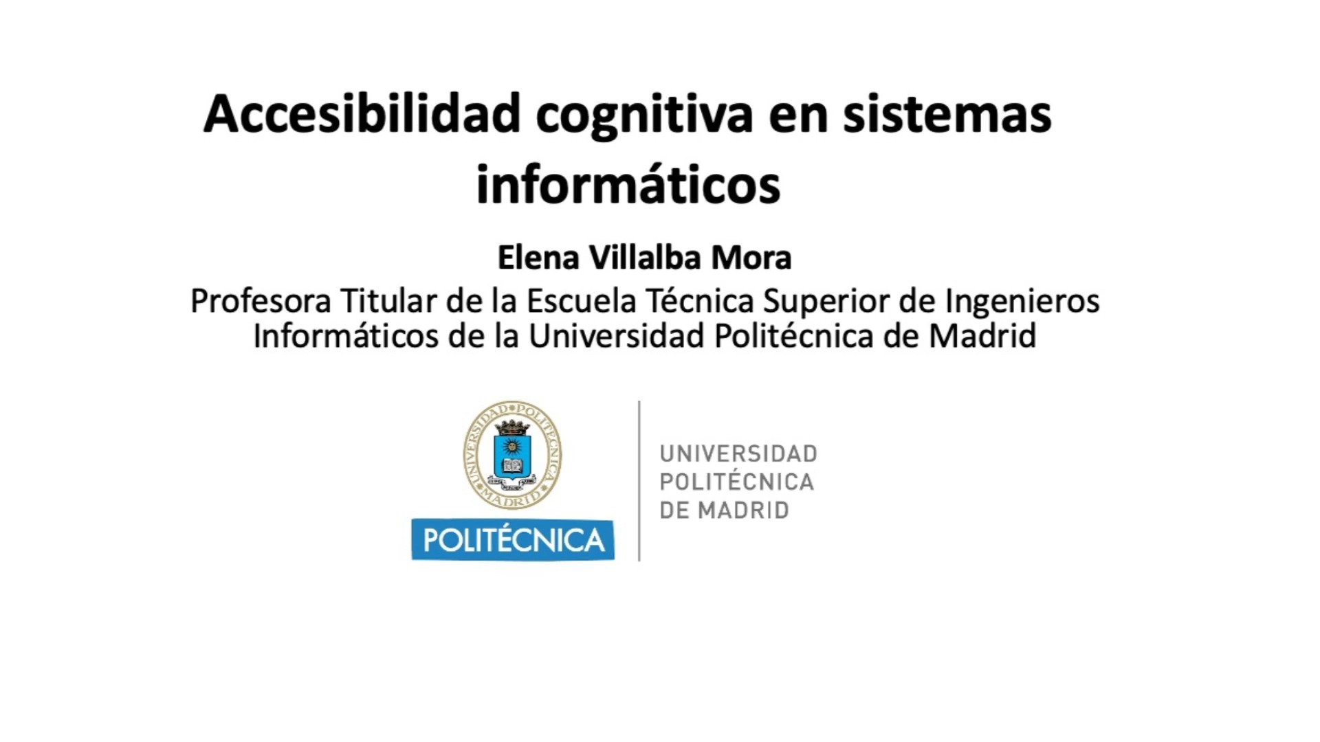 Accesibilidad cognitiva de las TIC