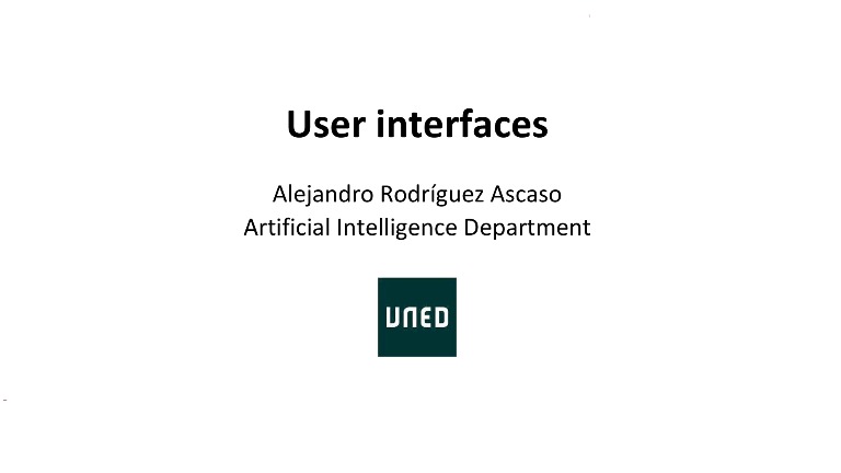 ICT user interfaces (Human-computer interaction: design for all and assistive products)