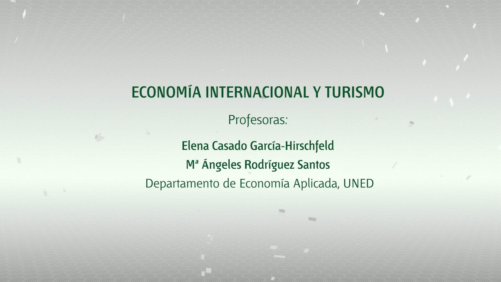 Economía Internacional y Turismo