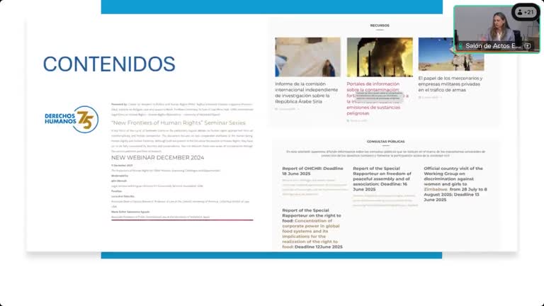 La Clínica Jurídica internacional online en derechos humanos de la Universidad de Valladolid (Campus María Zambrano)
