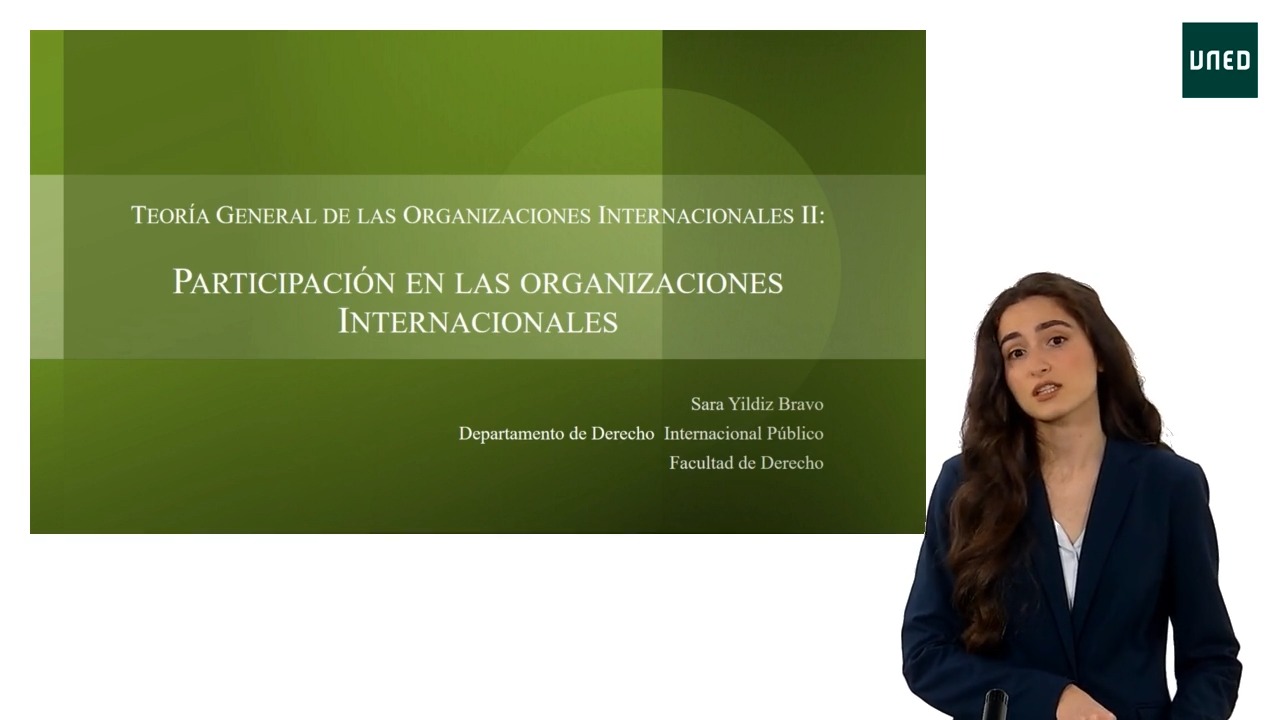 Teoría General de las Organizaciones Internacionales II: Participación en las organizaciones internacionales