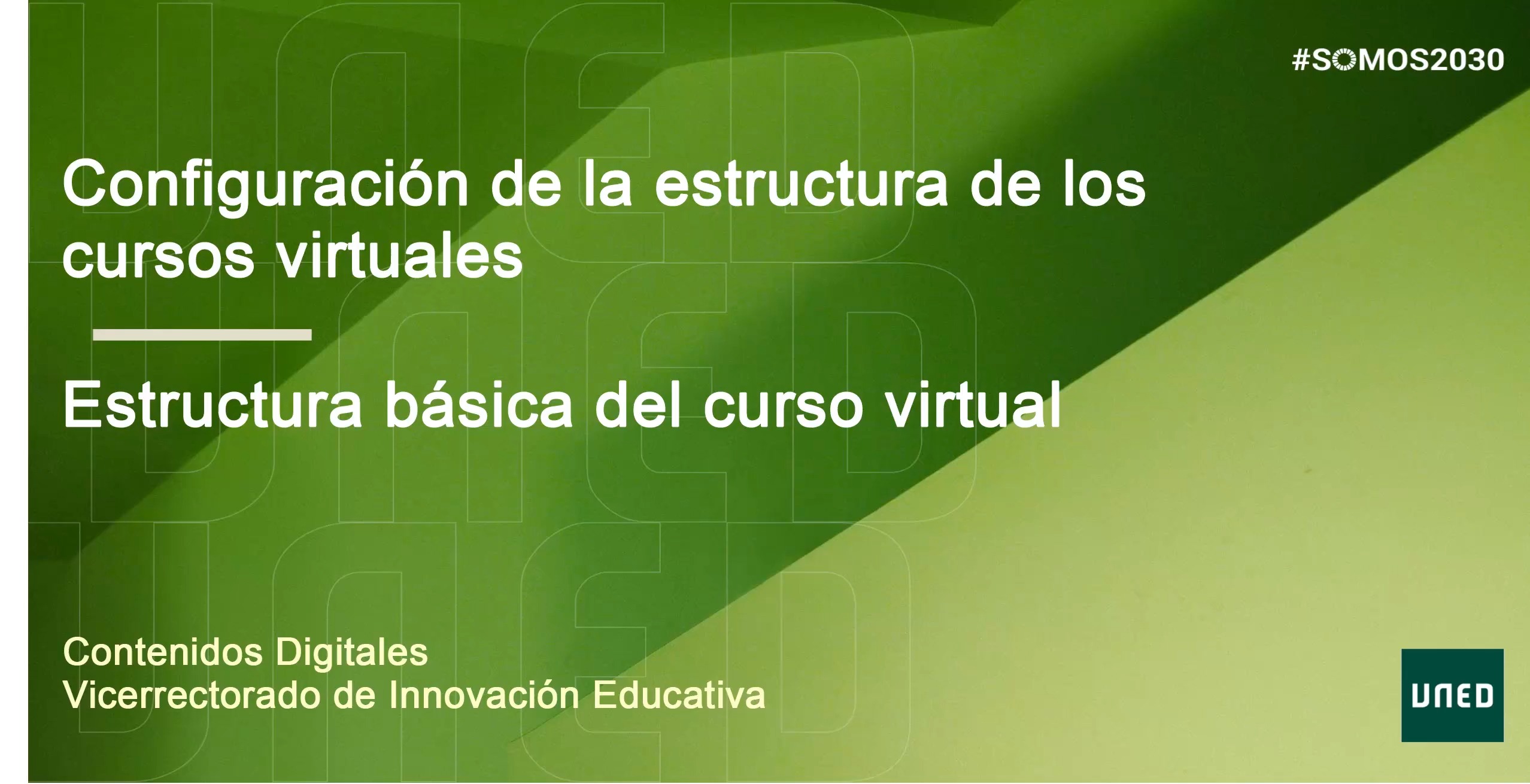 Estructura básica de un curso virtual en Ágora