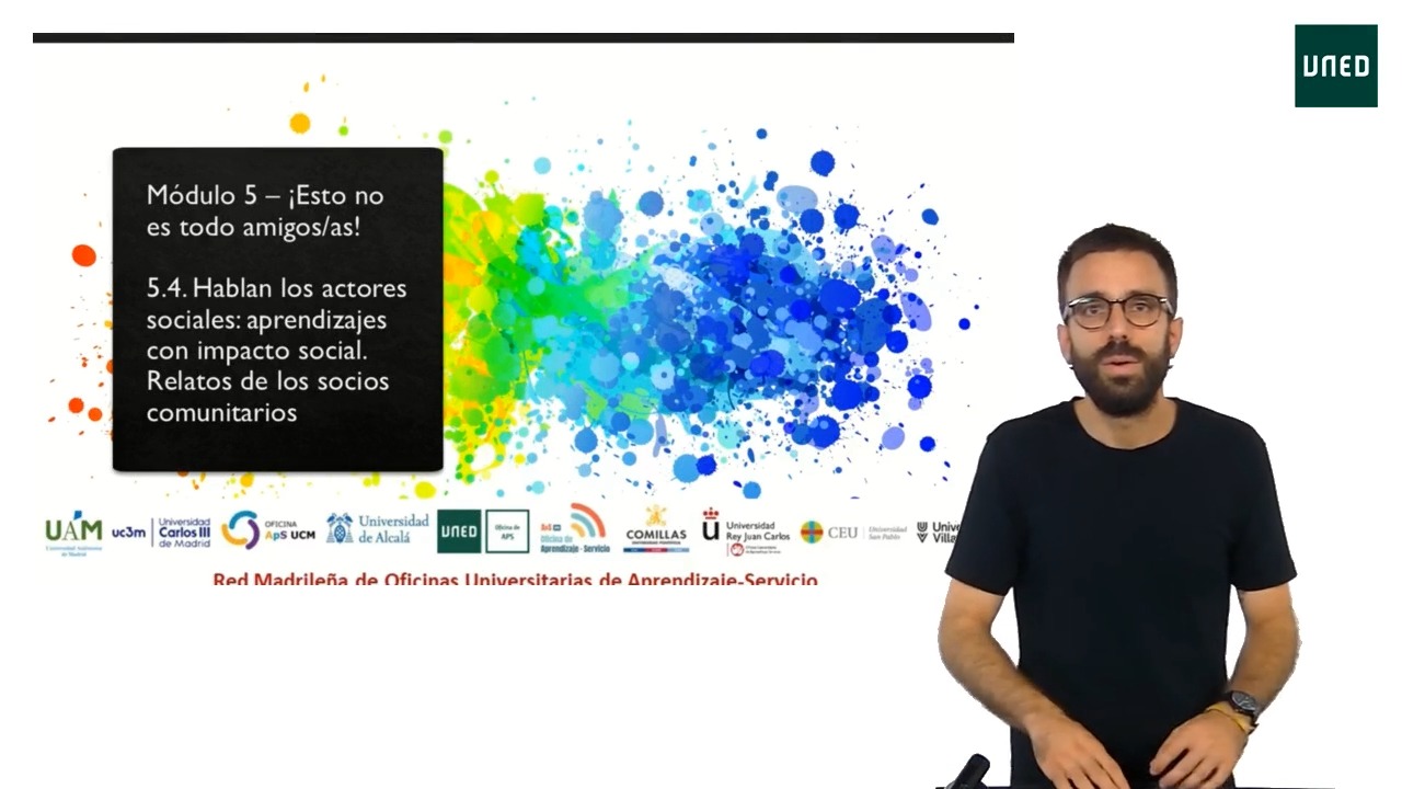 5.4. Hablan los actores sociales: aprendizajes con impacto social. Relatos de los socios comunitarios
