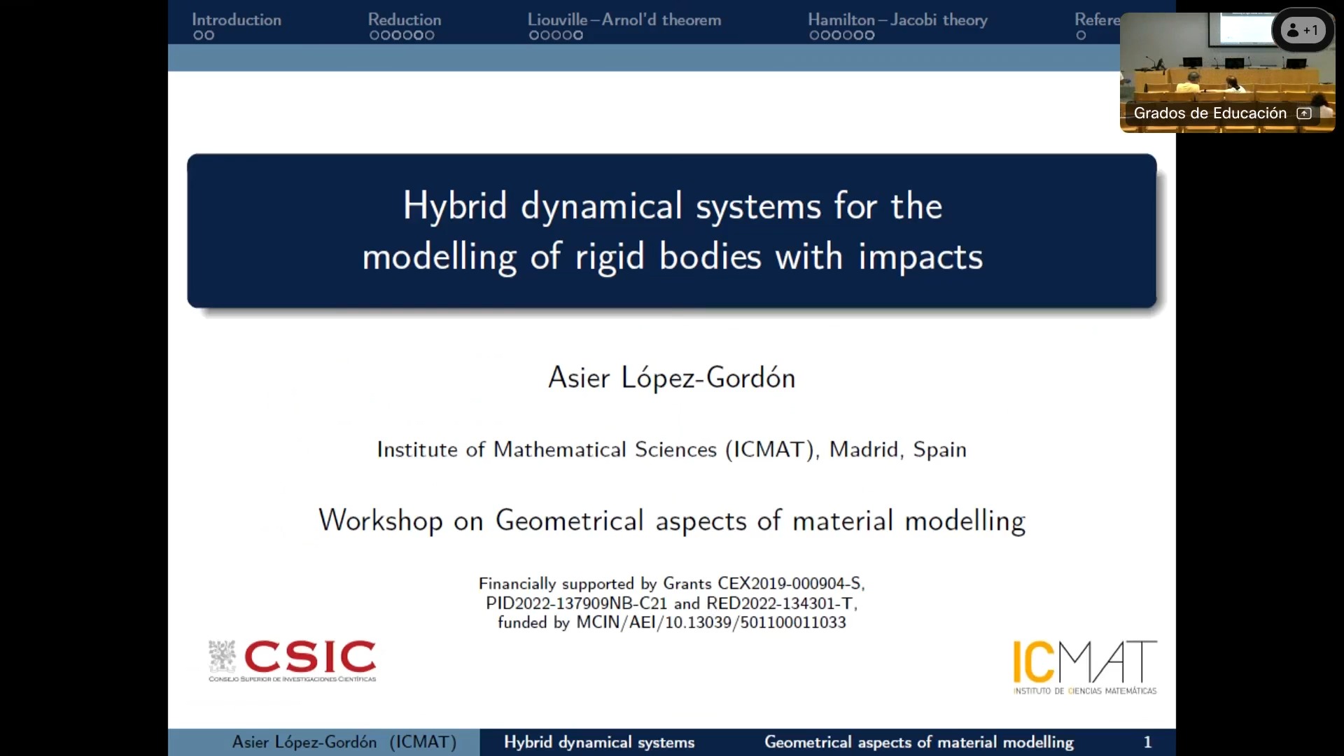 Hybrid dynamical systems for the modelling of rigid bodies with impacts