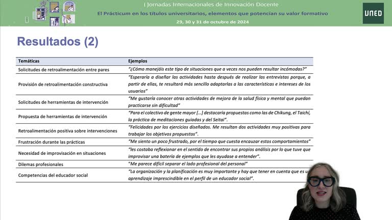 L4 - Foros para la práctica reflexiva en la asignatura de prácticas profesionales IV del Grado en Educación Social: análisis temático de una experiencia piloto.