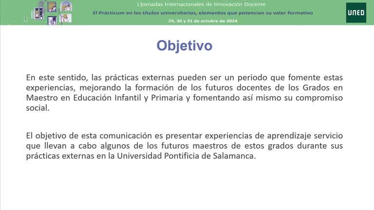 L4 - Las prácticas externas: una experiencia de aprendizaje servicio