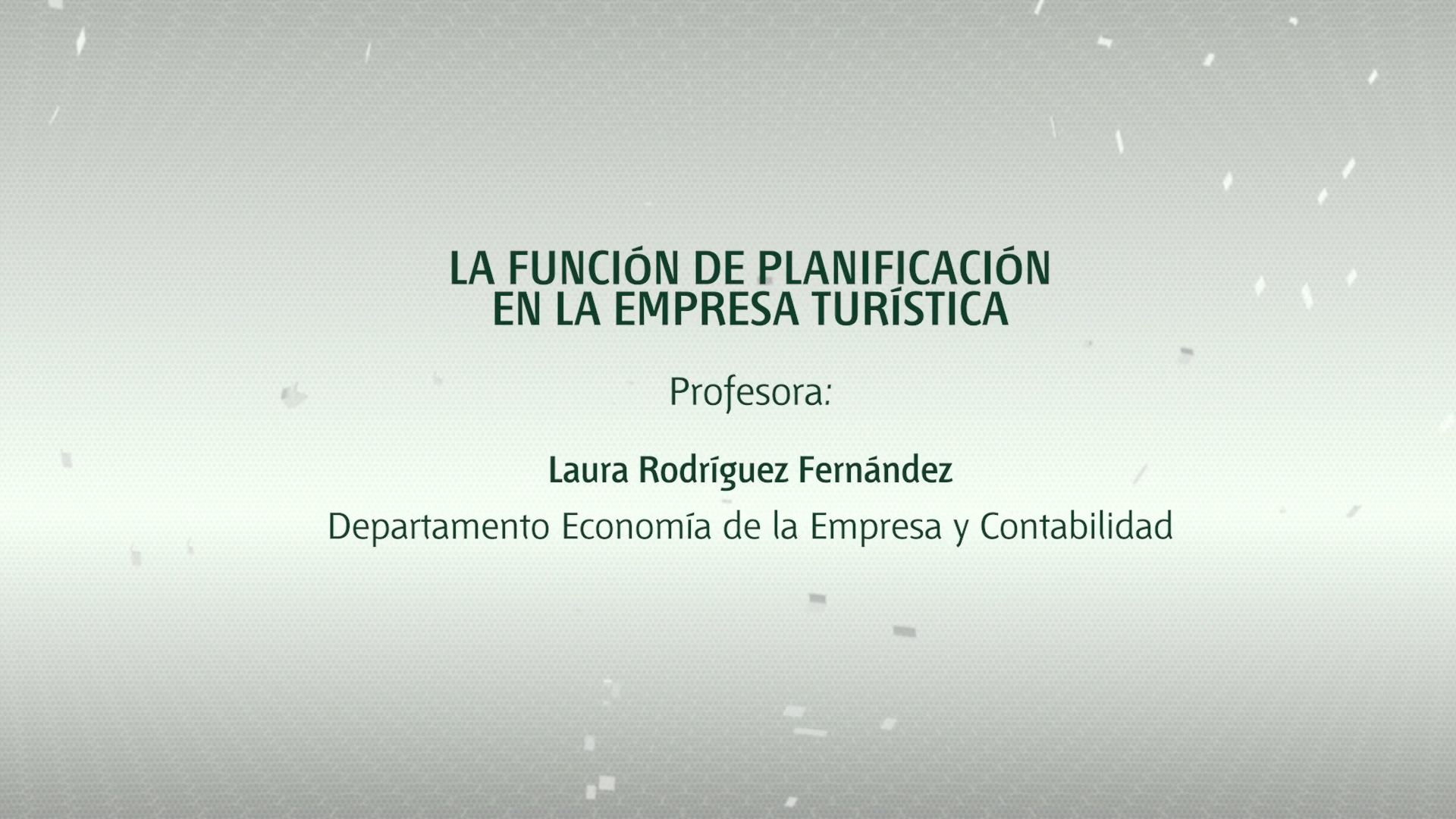 La función de planificación en la empresa turística