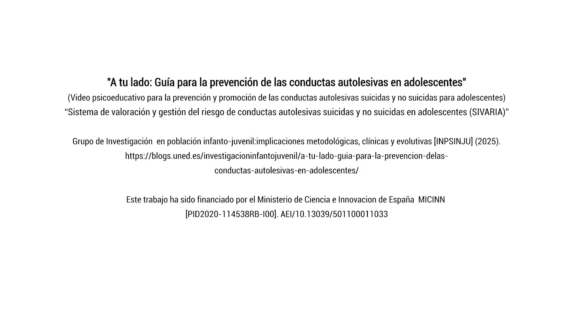 A tu lado: guía para la prevención de conductas autolesivas en adolescentes