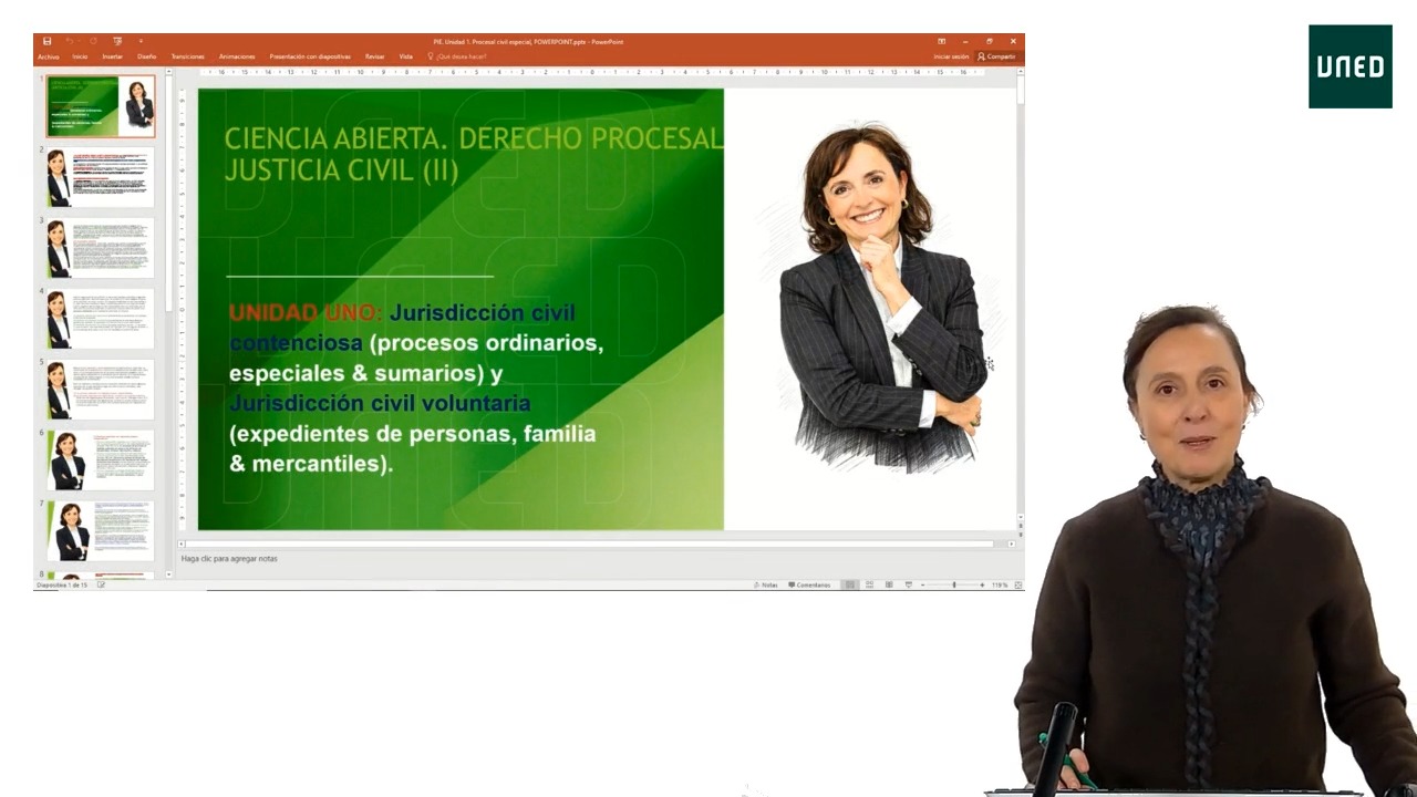 Unidad 1: Jurisdicción civil contenciosa (procesos ordinarios, especiales & sumarios) y voluntaria (expedientes de personas, familia & mercantiles).
