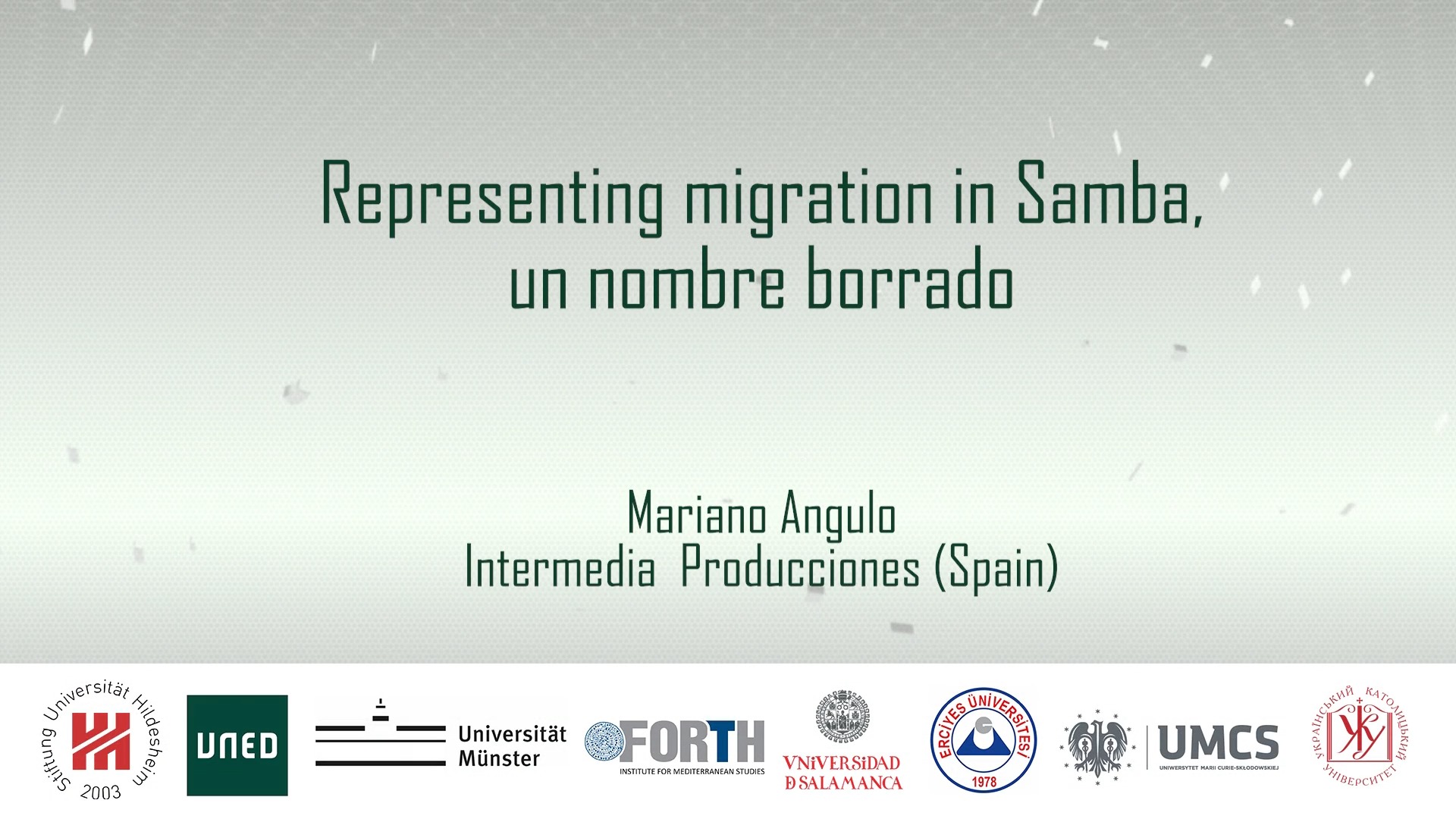 UNIT 4. Africa and Africans migrating. Representing migration in Samba, un nombre borrado