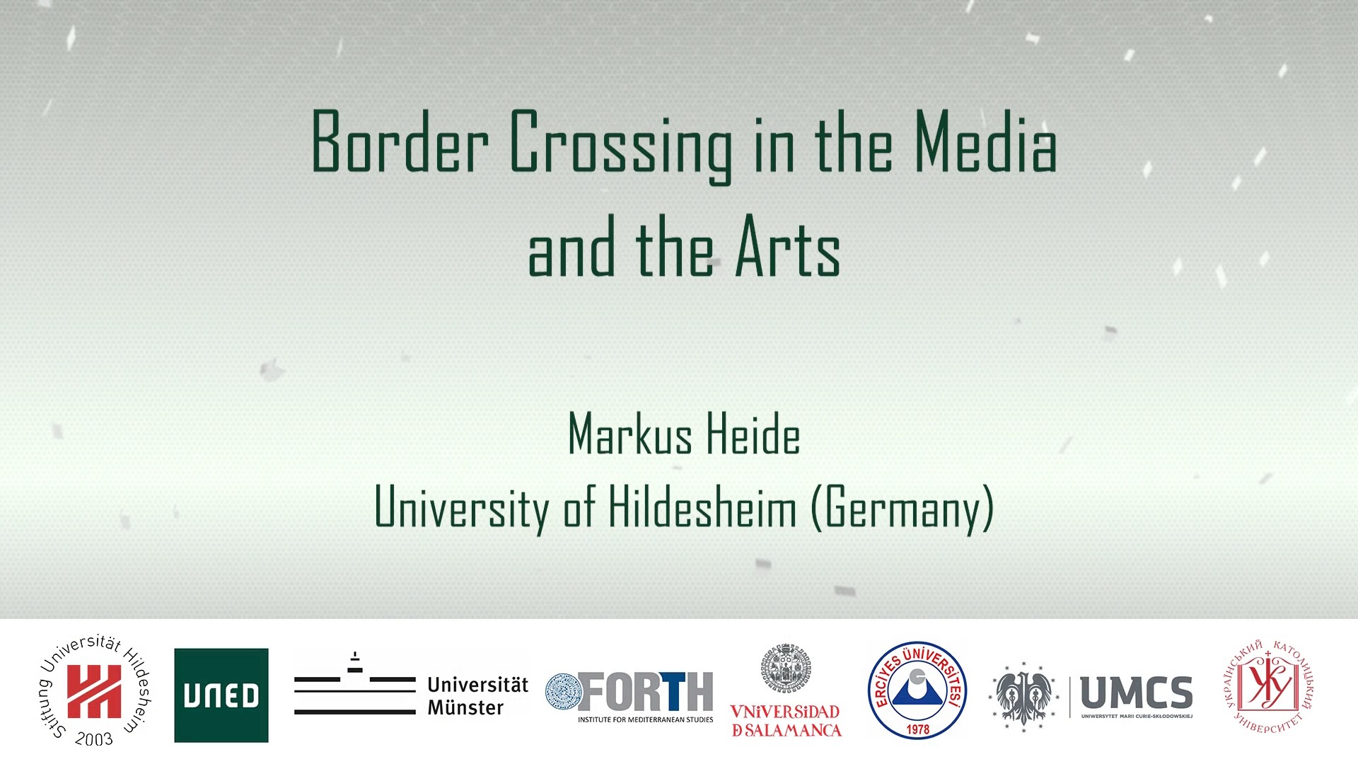 UNIT 1. Border politics. Border Crossing in the Media and the Arts