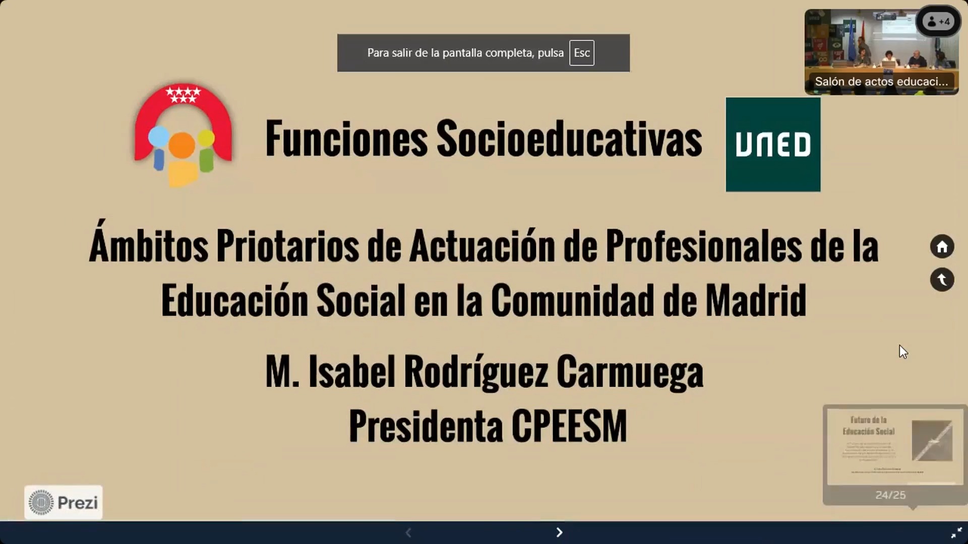 Ámbitos prioritarios de actuación de profesionales de la Educación Social en la Comunidad de Madrid