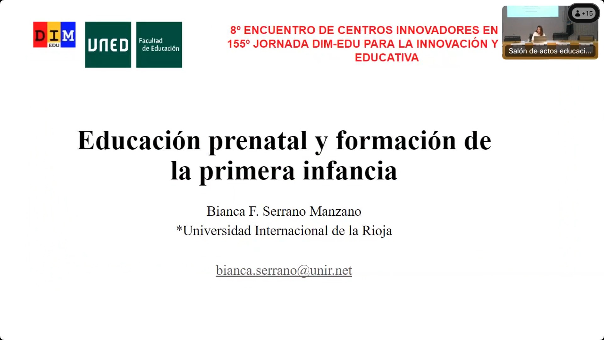 Ponencia 2: Educación prenatal y primera infancia