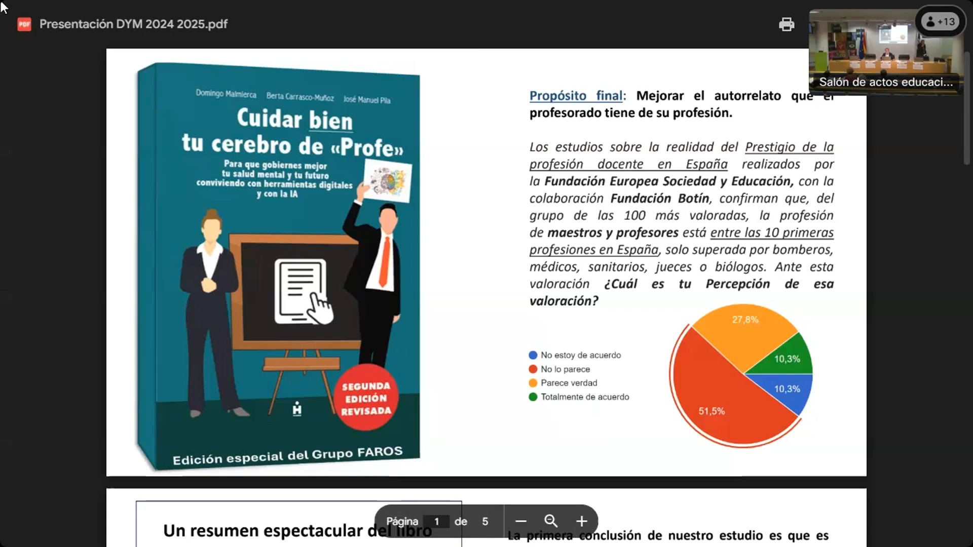 Ponencia 9: Cuidar tu cerebro de “profe” con o sin tecnología