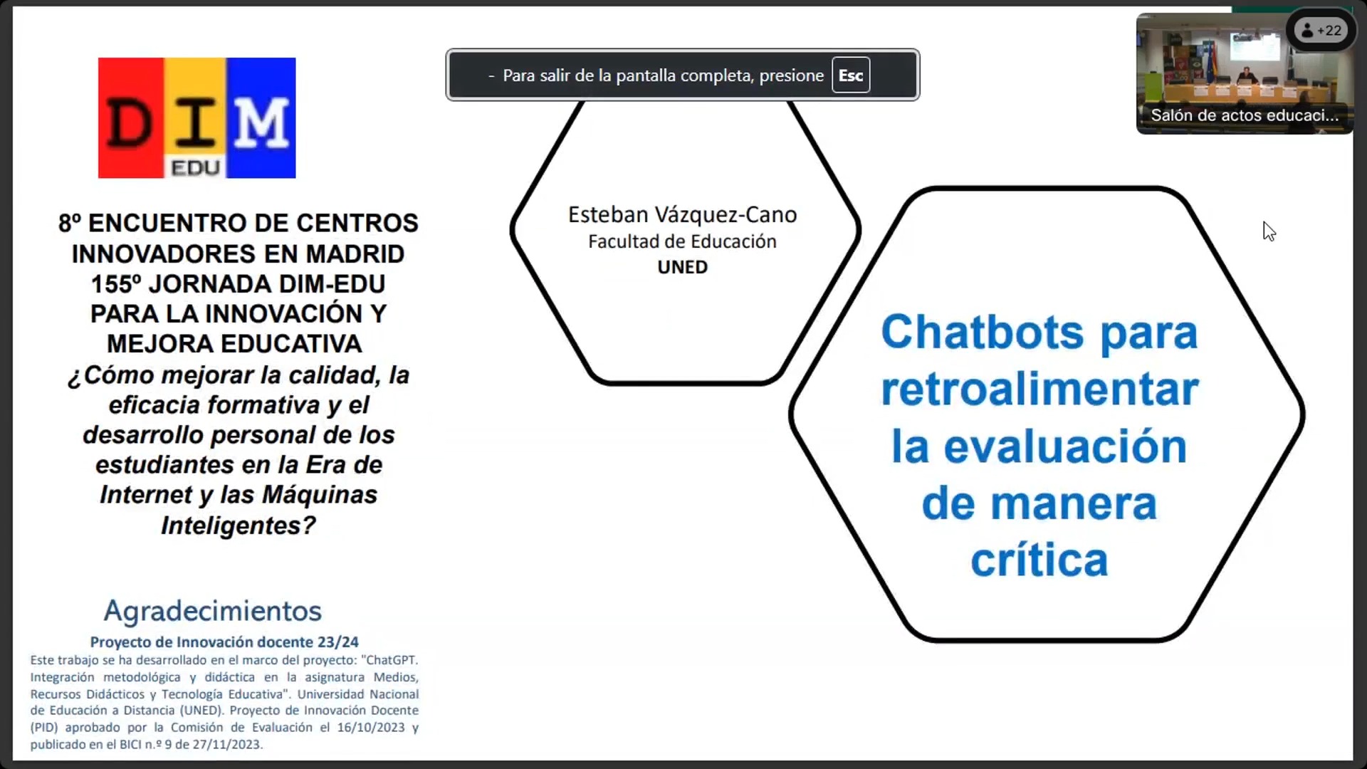 Ponencia 8: Chatbots para retroalimentar la evaluación de manera crítica