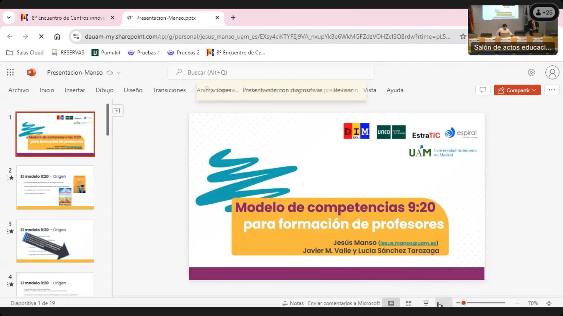 Ponencia 5: Modelo de competencias 9:20 para formación de profesores