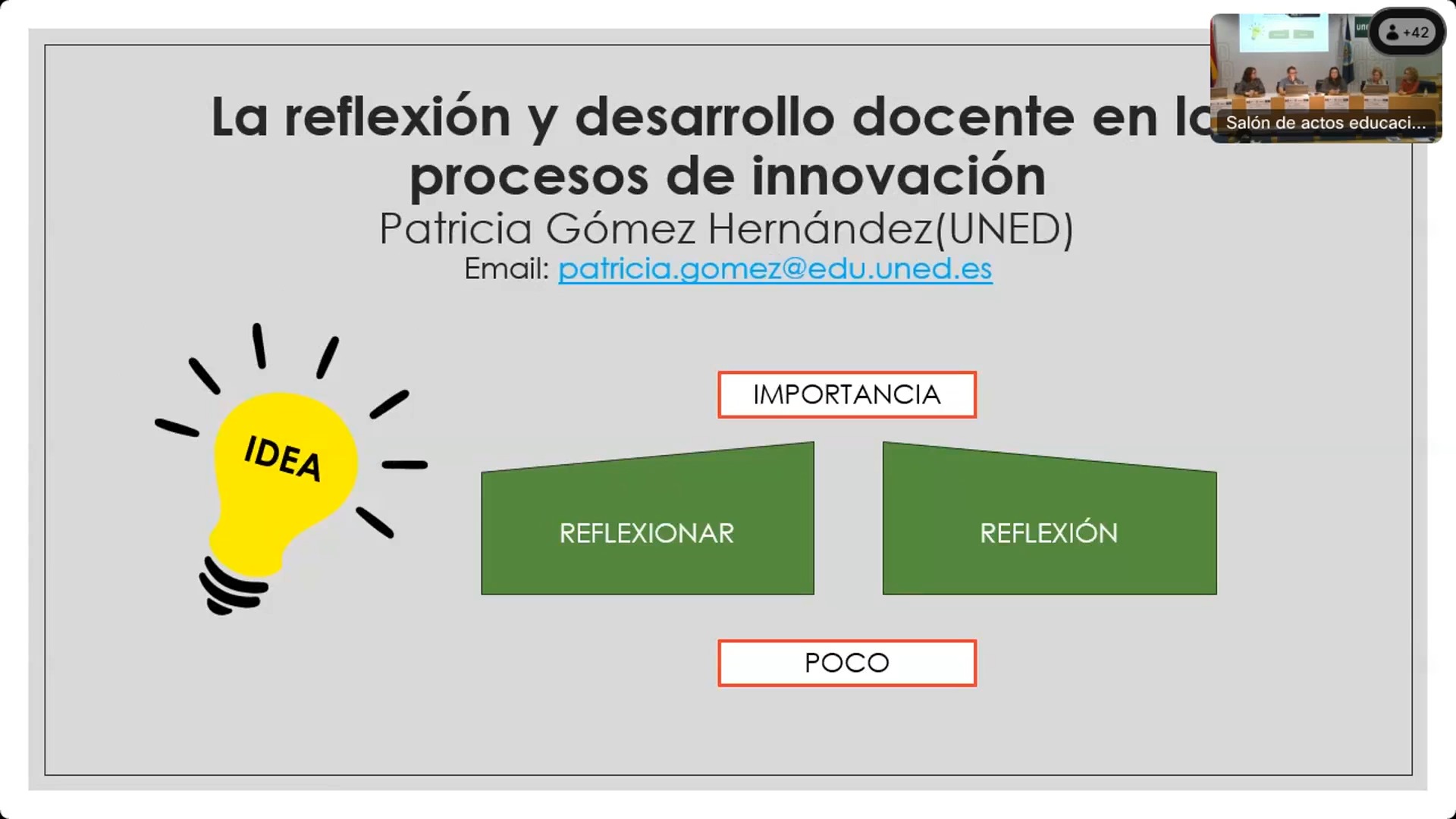 La reflexión y desarrollo docente en los procesos de innovación