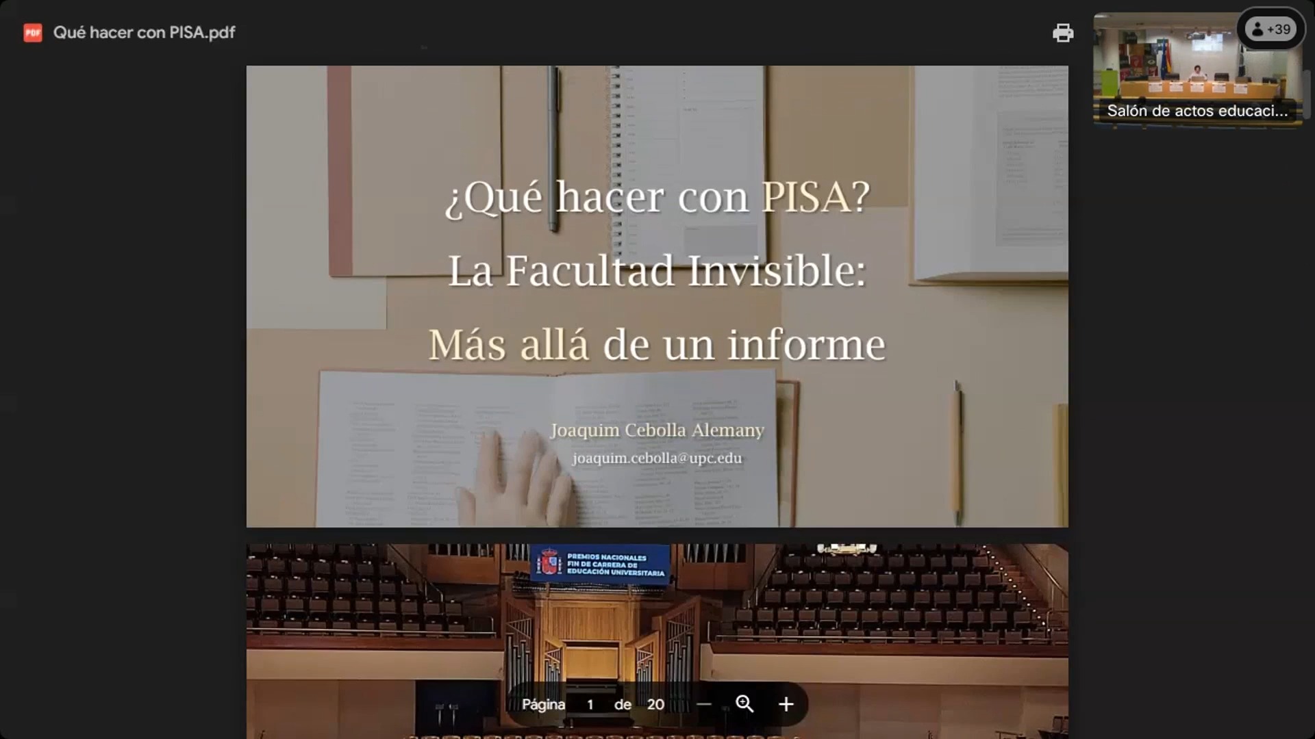 ¿Qué hacer con PISA? La Facultad Invisible: Más allá de un informe