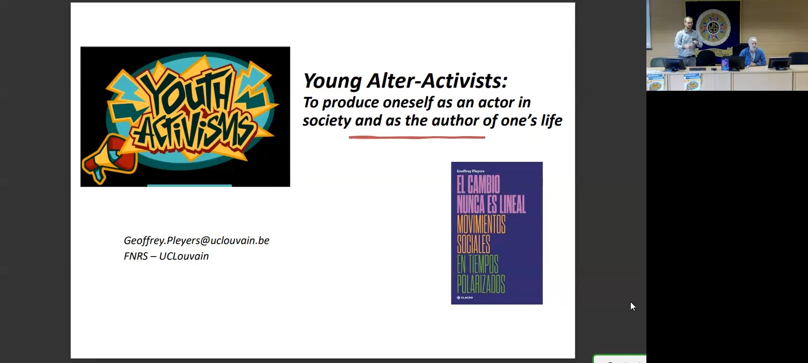 Lecture 2: Young Alter- Activists: To produce oneself as an actor in society and as the author of one´s life