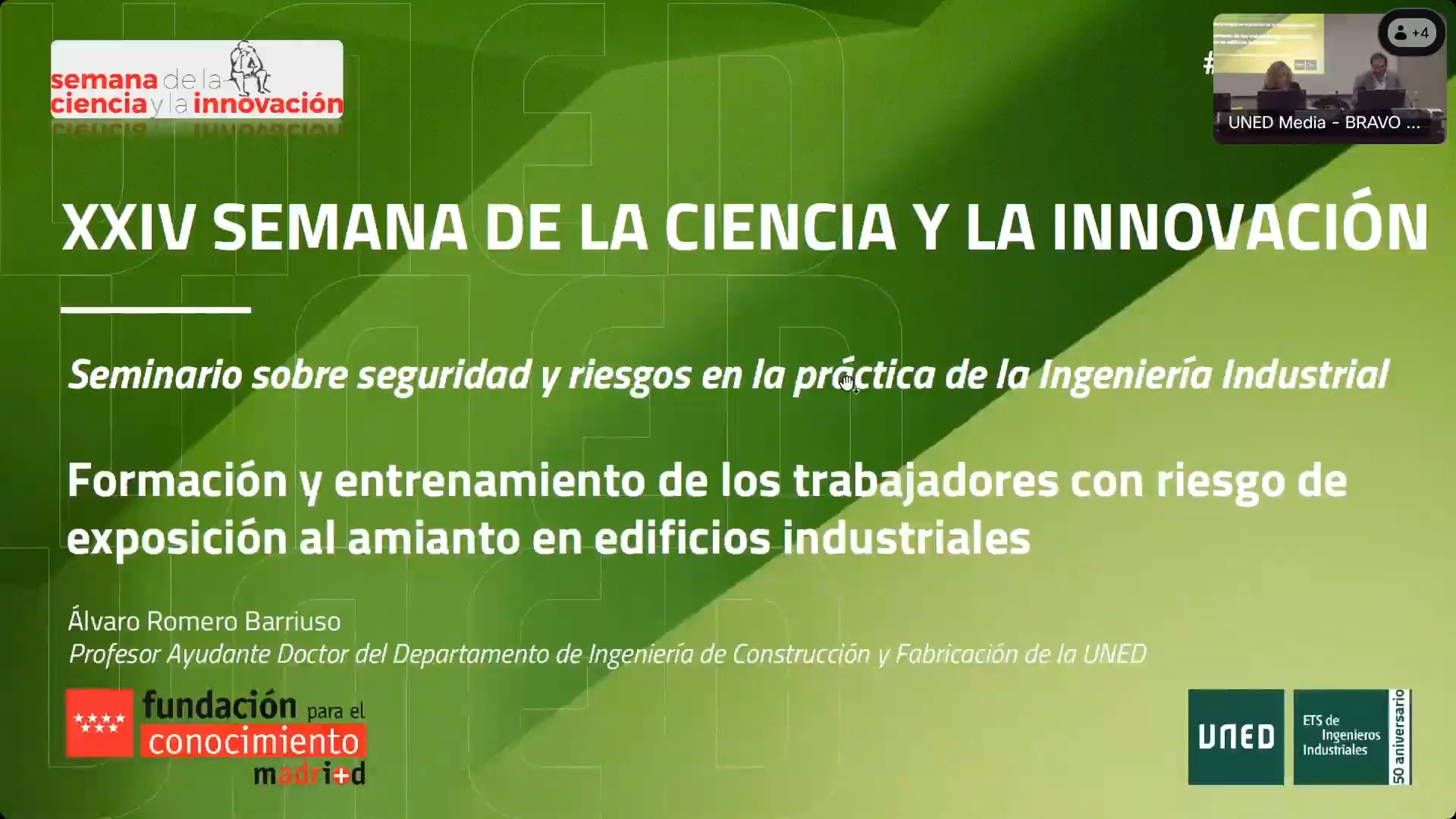 Formación y entrenamiento de los trabajadores con riesgo de exposición al amianto en edificios industriales