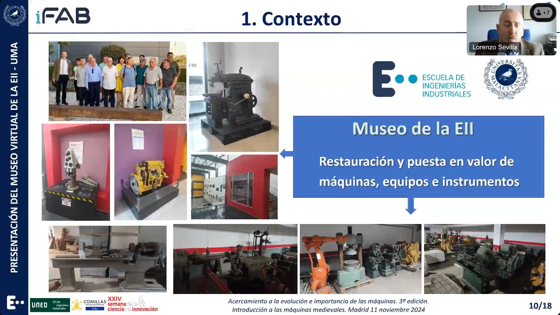 Presentación del Museo virtual de la Escuela de Ingenierías Industriales de la Universidad de Málaga