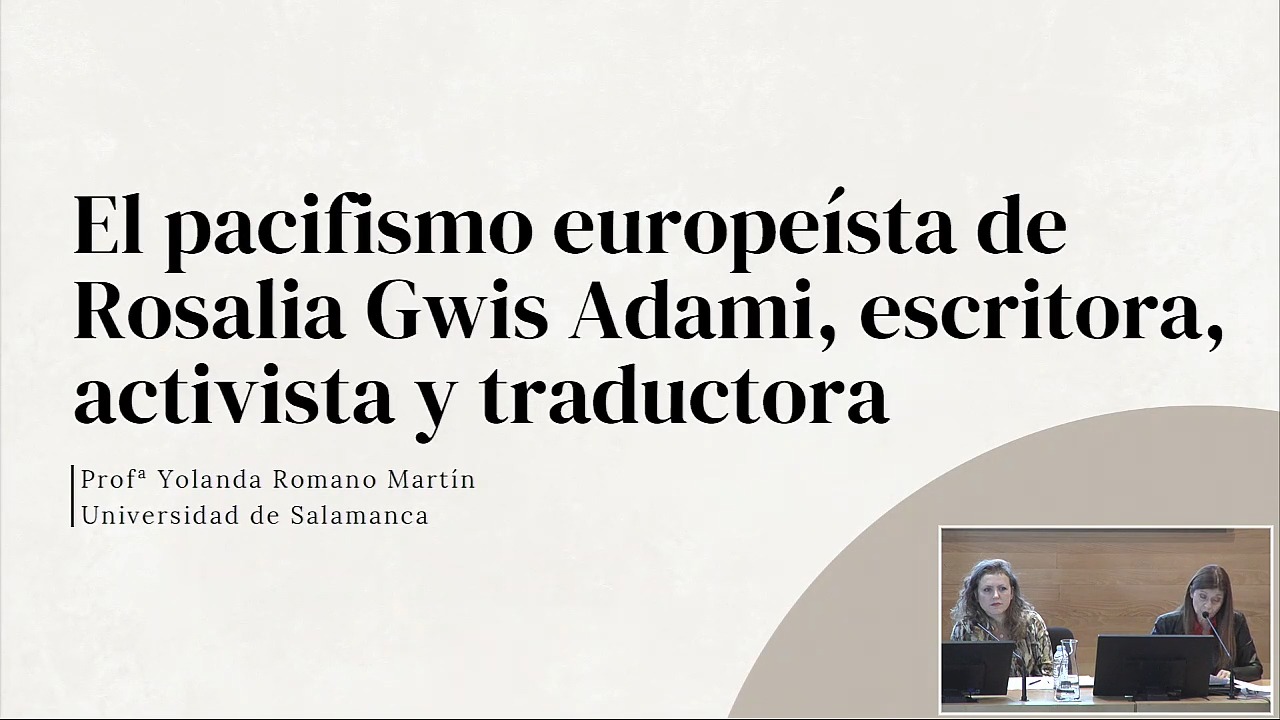 El pacifismo europeísta de Rosalia Gwis  Adami, escritora, oradora y traductora