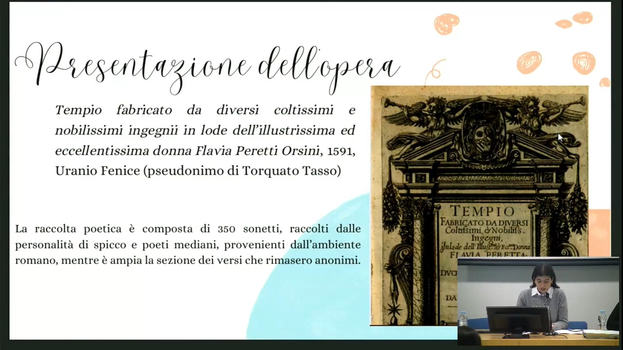 “Amor, per non  mirar minor bellezza, vive ne gli occhi, quasi in propria cella”: i due sonetti di Cristoforo Bronzini in  lode di Flavia Peretti Orsini