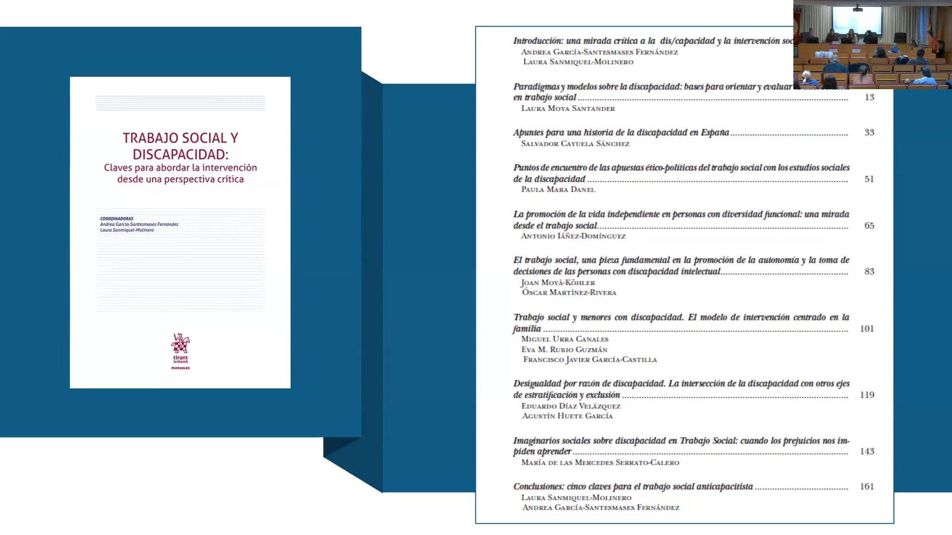 Presentación del manual "Trabajo Social y Discapacidad: claves para la intervención desde una perspectiva crítica"