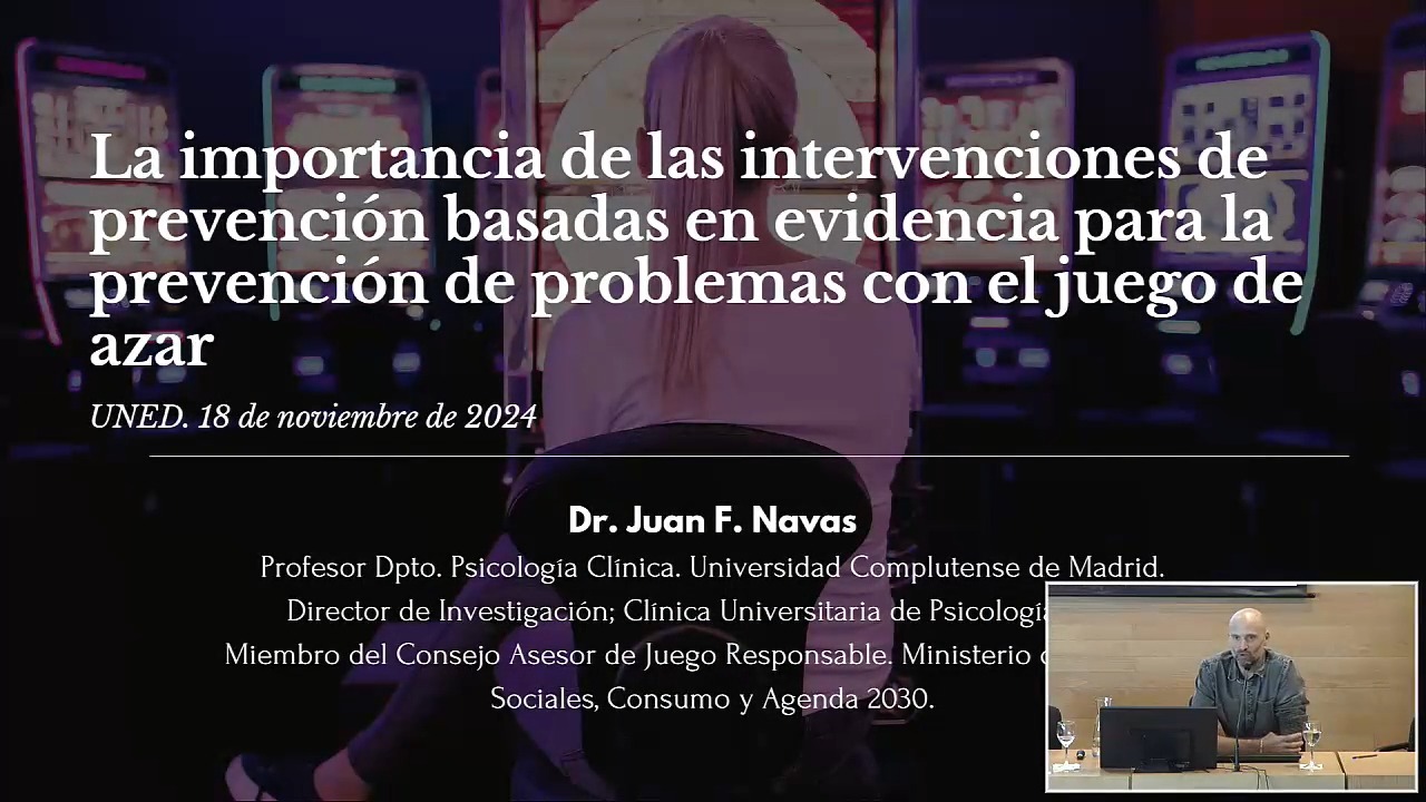 Conferencia: "La importancia de la prevención basada en evidencia en adicciones comportamentales"