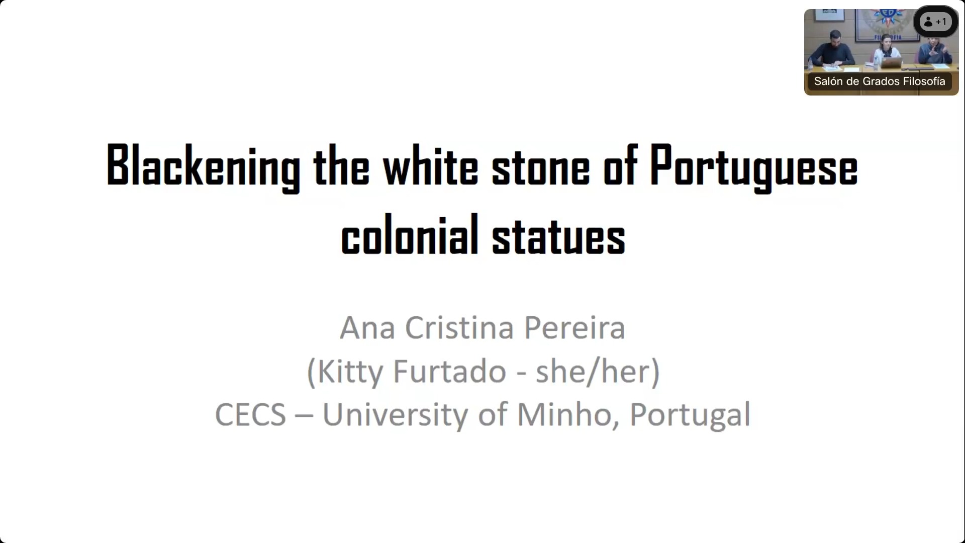 Blackening the white stone of Portuguese  colonial statues