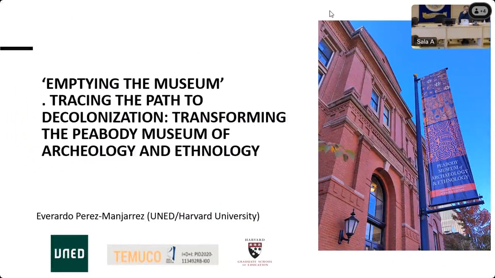 Emptying the museum’.  Following through the decolonization process of the Peabody Museum