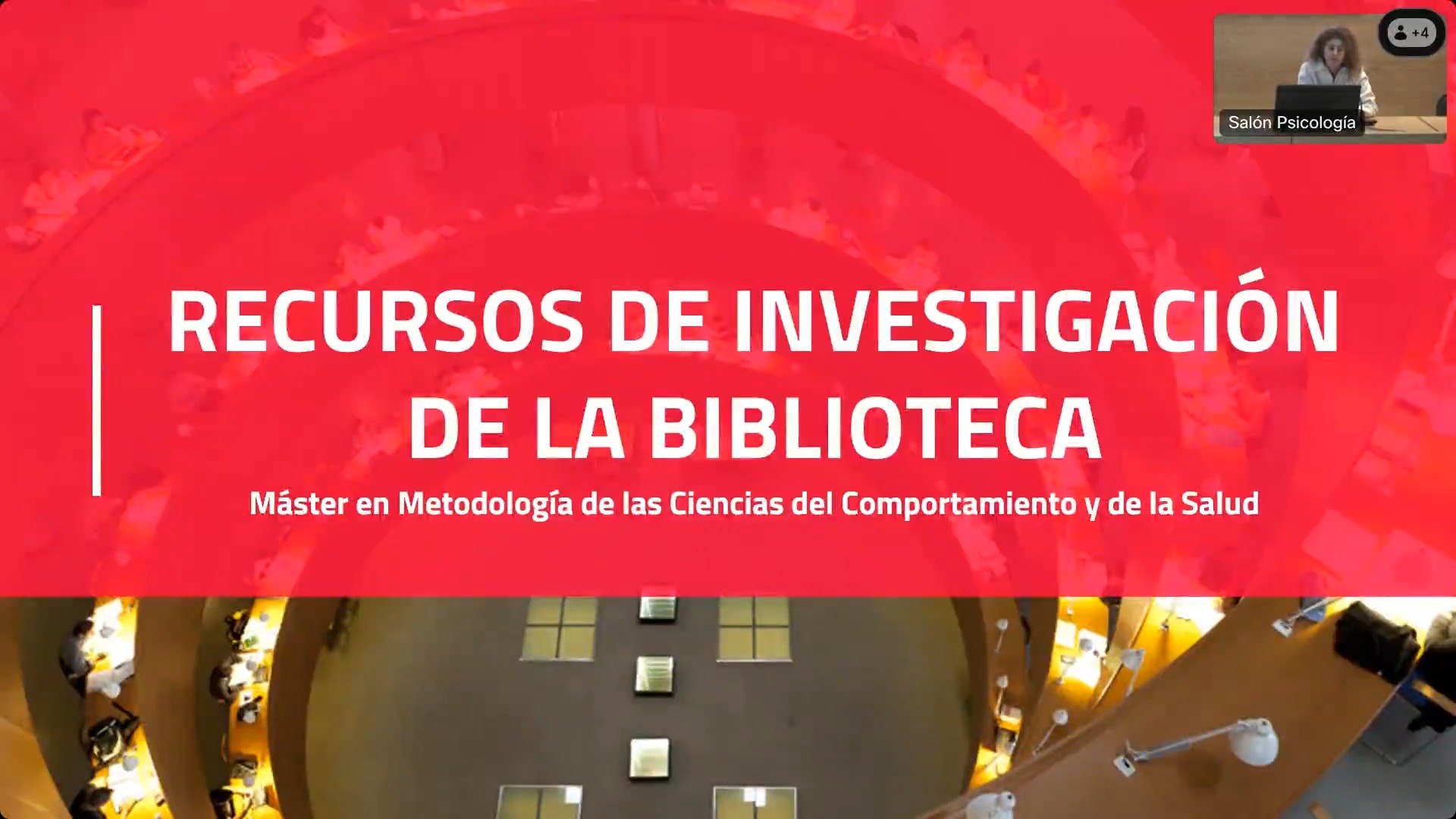 Recursos de investigación de la biblioteca: Máster en Metodologías de las Ciencias del Comportamiento y de la salud