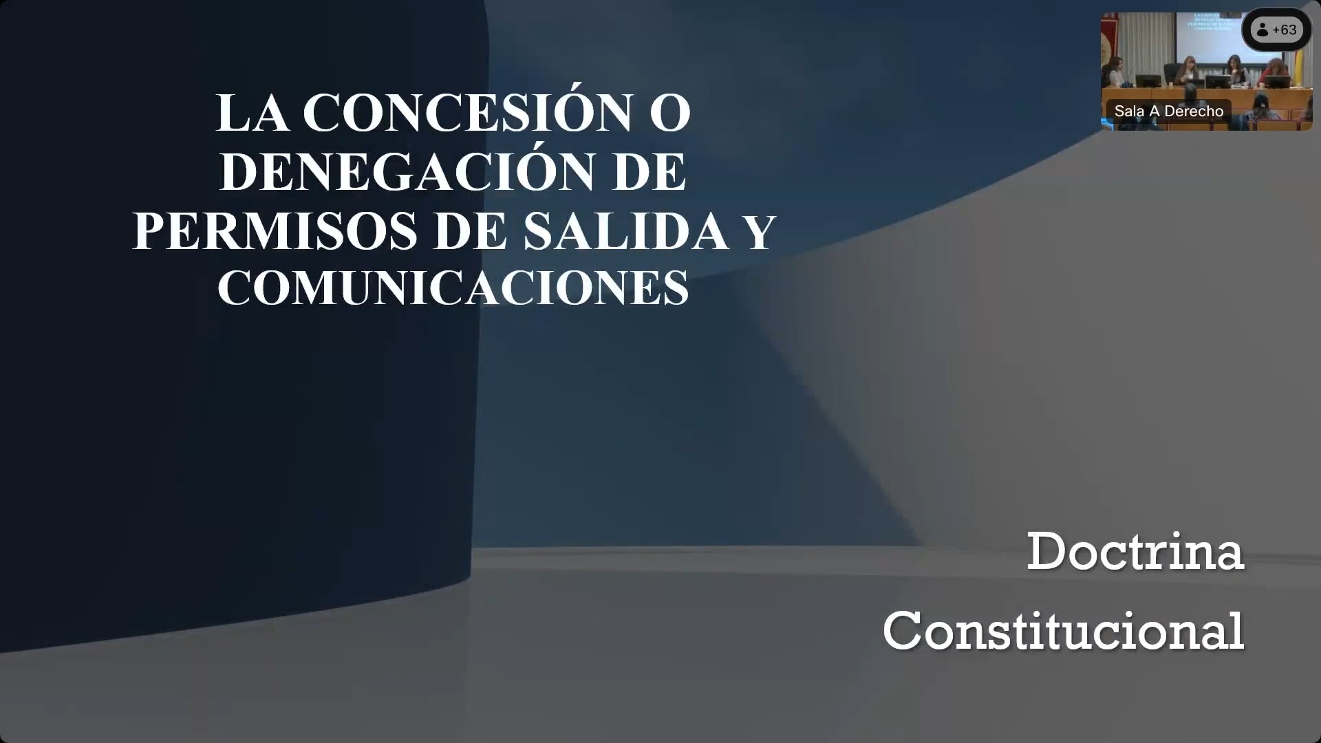 La concesión o denegación de permisos de salida y comunicaciones