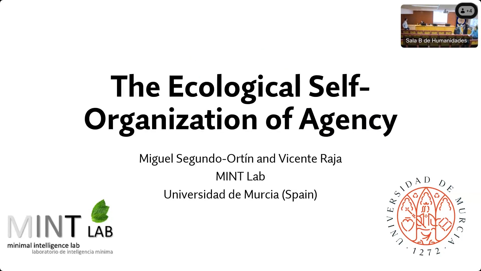 The ecological self-organization of agency