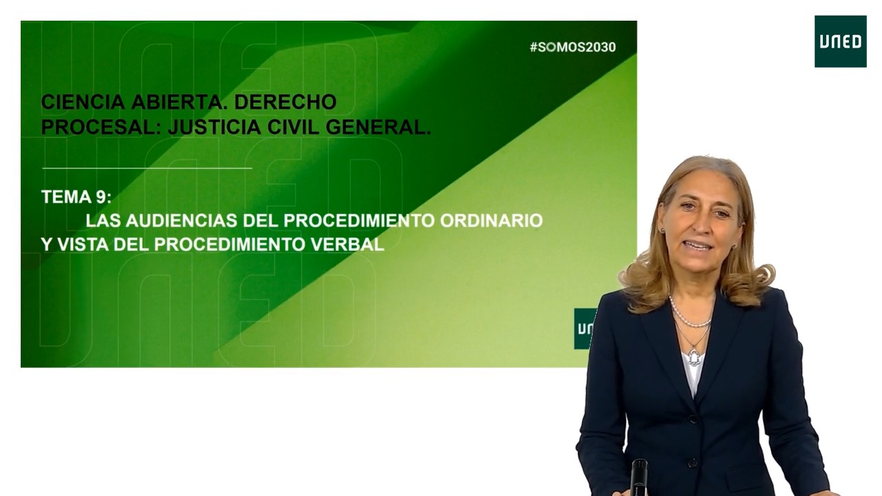 UNIDAD 9. Fase de Audiencia y/o Vista (I): Audiencias