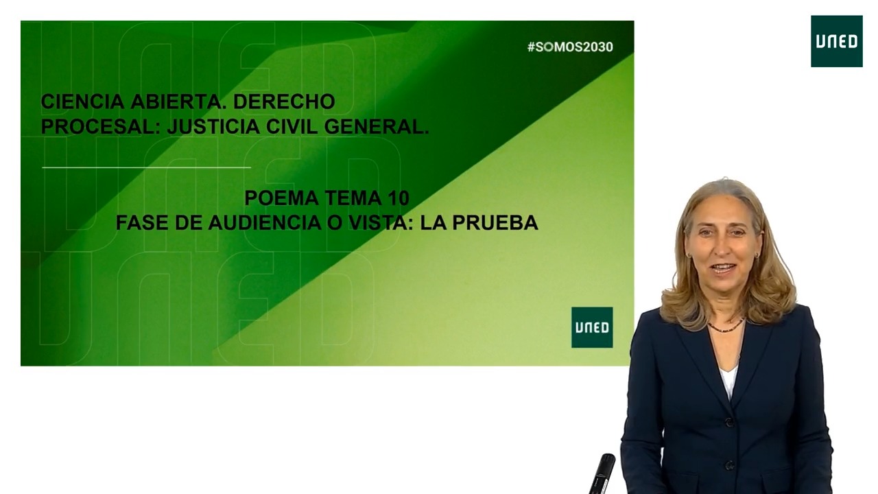 UNIDAD 10. Fase de Audiencia y/o Vista (II): La prueba. POEMA