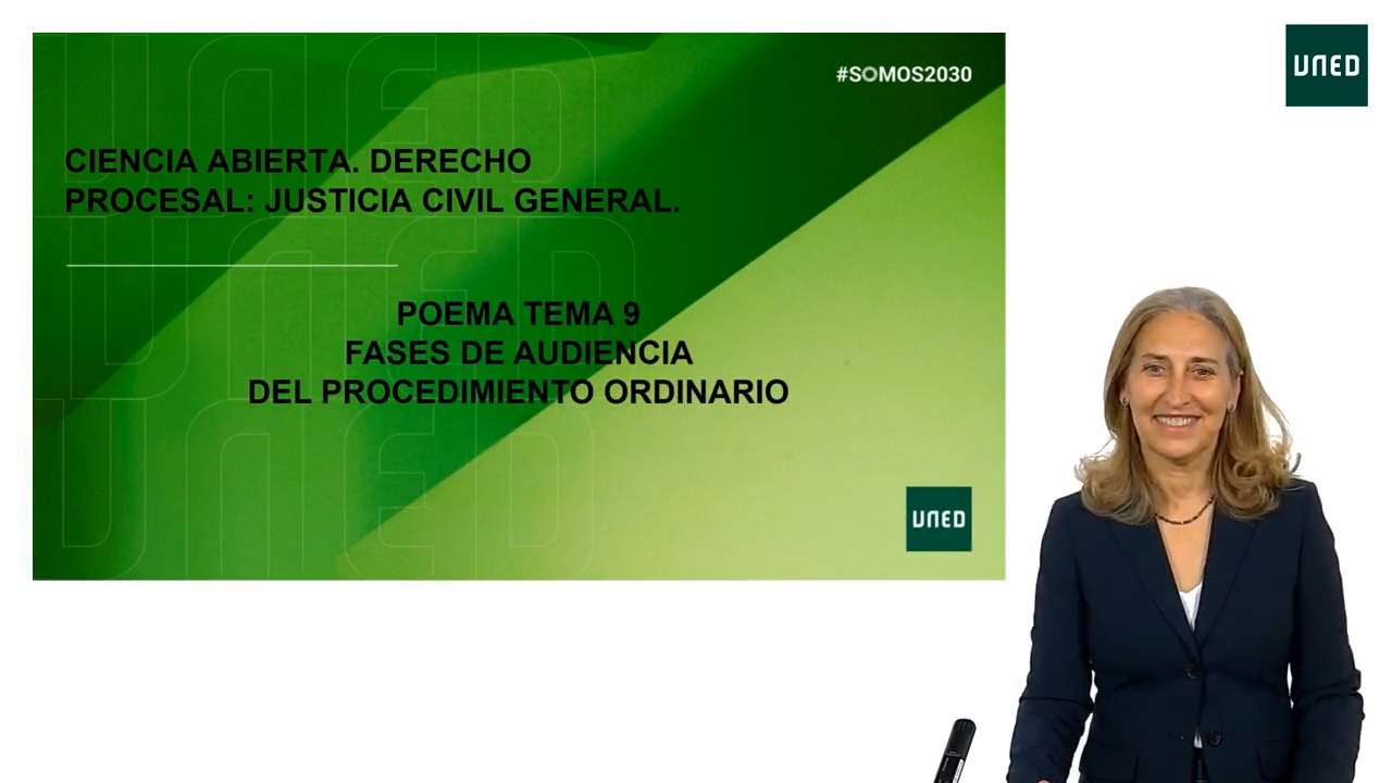 UNIDAD 9. Fase de Audiencia y/o Vista (I): Audiencias. POEMA