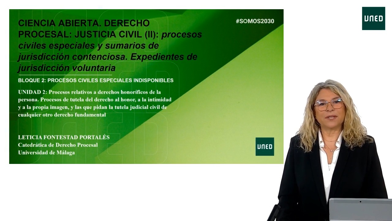 Unidad 2: Procesos relativos a derechos honoríficos de la persona