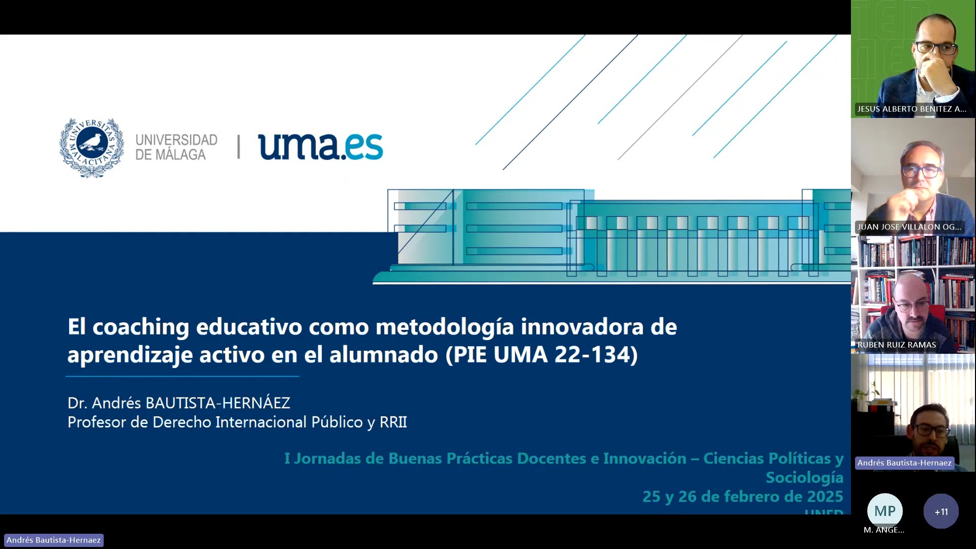 El coaching educativo como metodología innovadora de aprendizaje activo en el alumnado (Proyecto de Innovación Docente de la Universidad de Málaga)