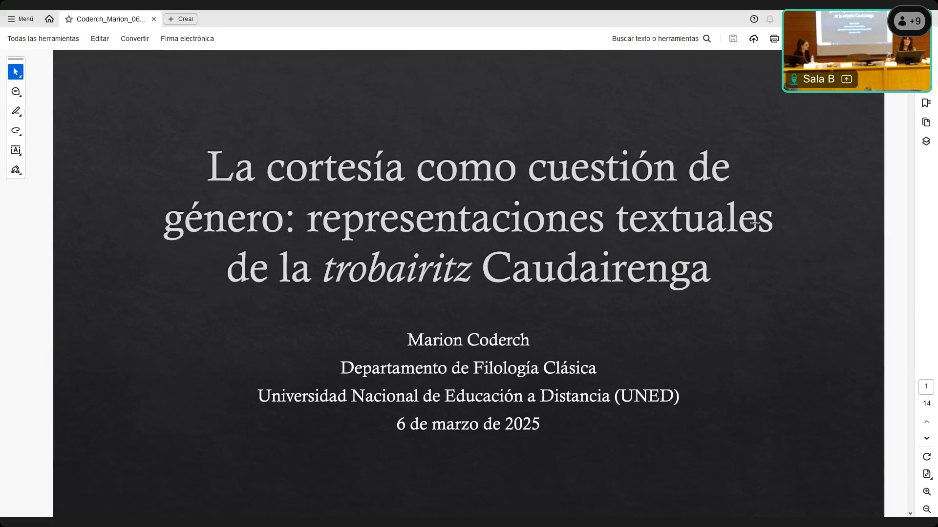 La cortesía como cuestión de género: representaciones textuales de la trobairitz Caudairenga