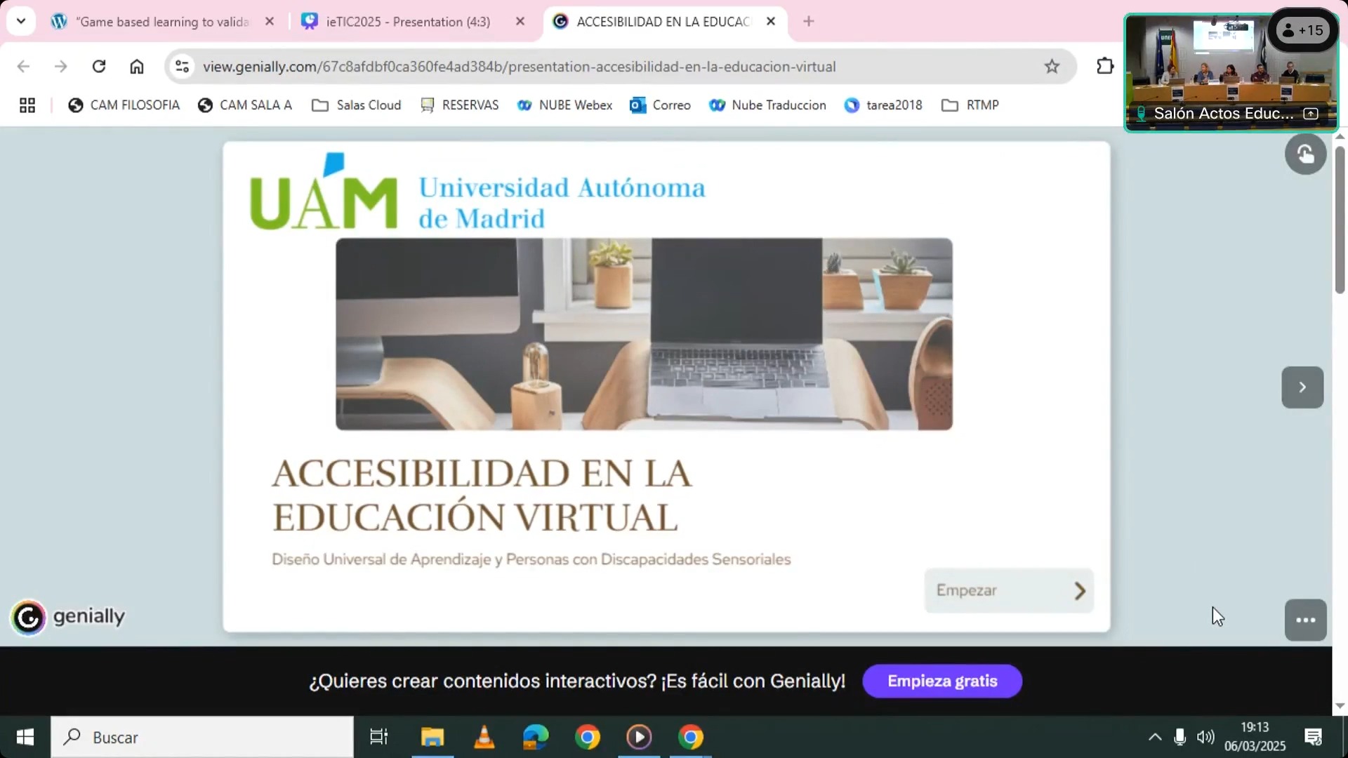 Accesibilidad e inclusión en la Educación Virtual para adultos: Diseño Universal de Aprendizaje y Personas con Discapacidad Sensoriales