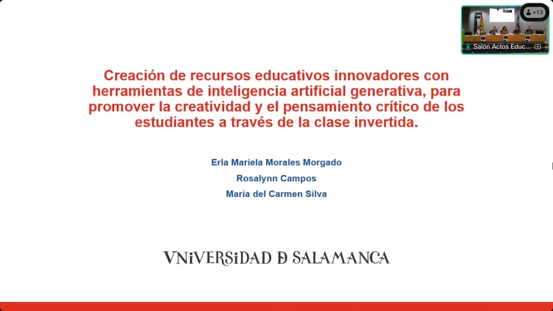 Creación de recursos educativos innovadores con herramientas de inteligencia artificial generativa, para promover la creatividad y el pensamiento crítico de los estudiantes a través de la clase invertida