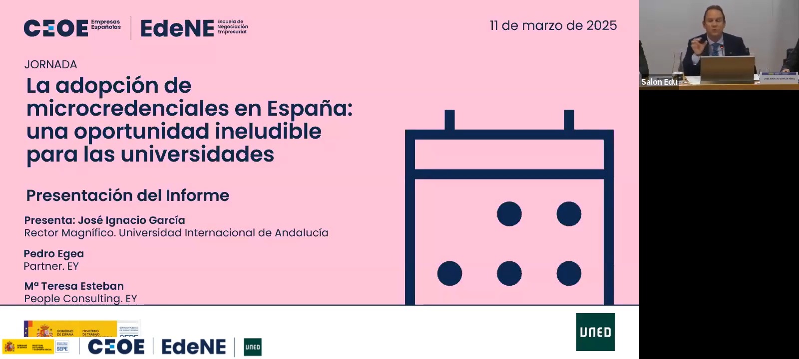 Presentación del informe: La adopción de microcredenciales en España: una oportunidad  ineludible para las universidades