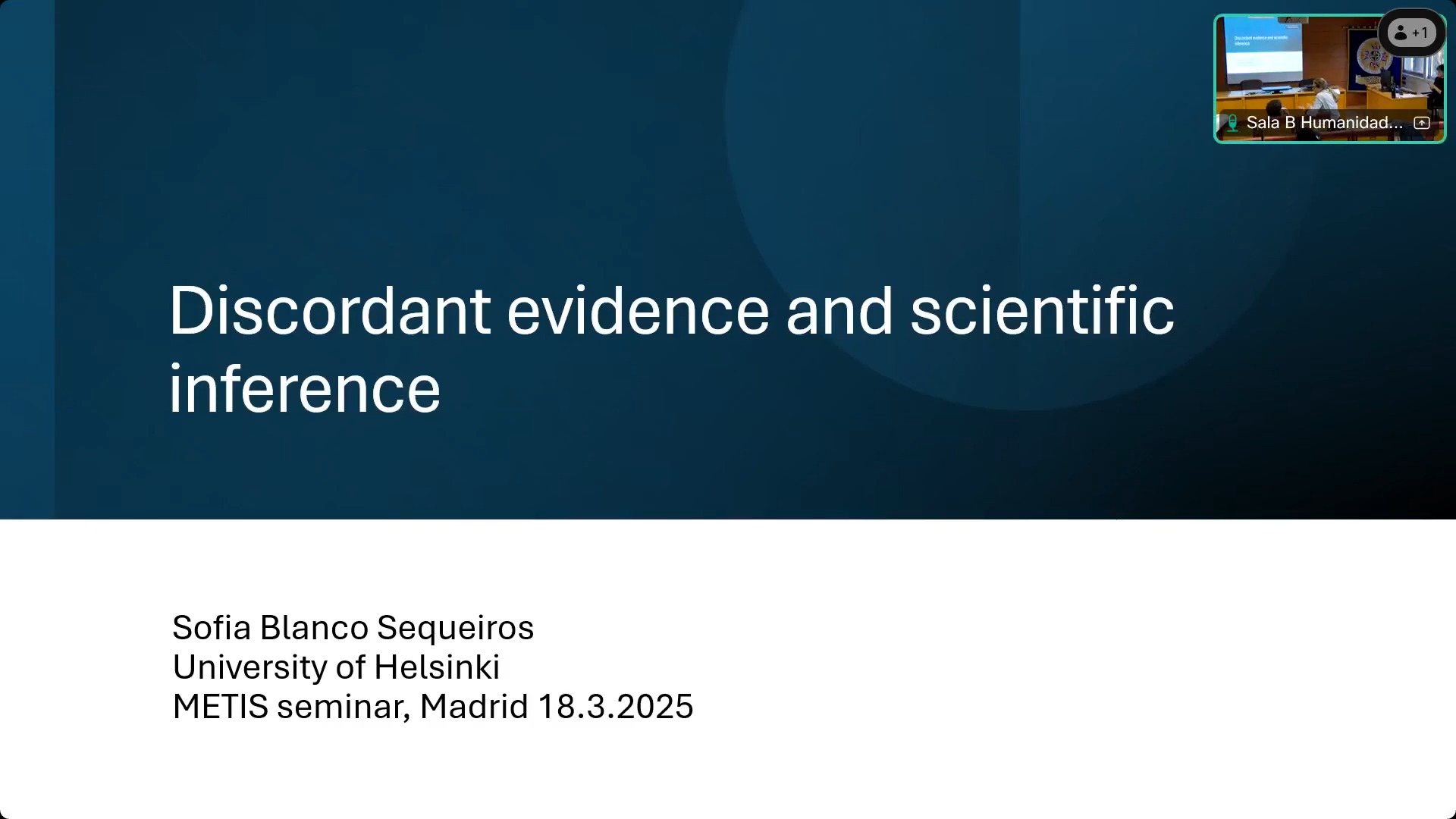 Discordant evidence and scientific inference