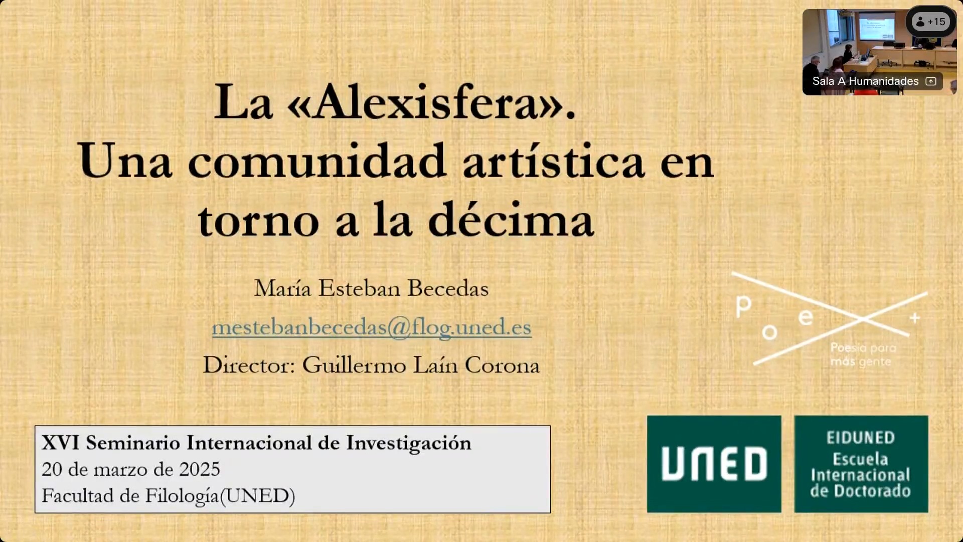 La "Alexisfera". Una comunidad artística en torno a la décima