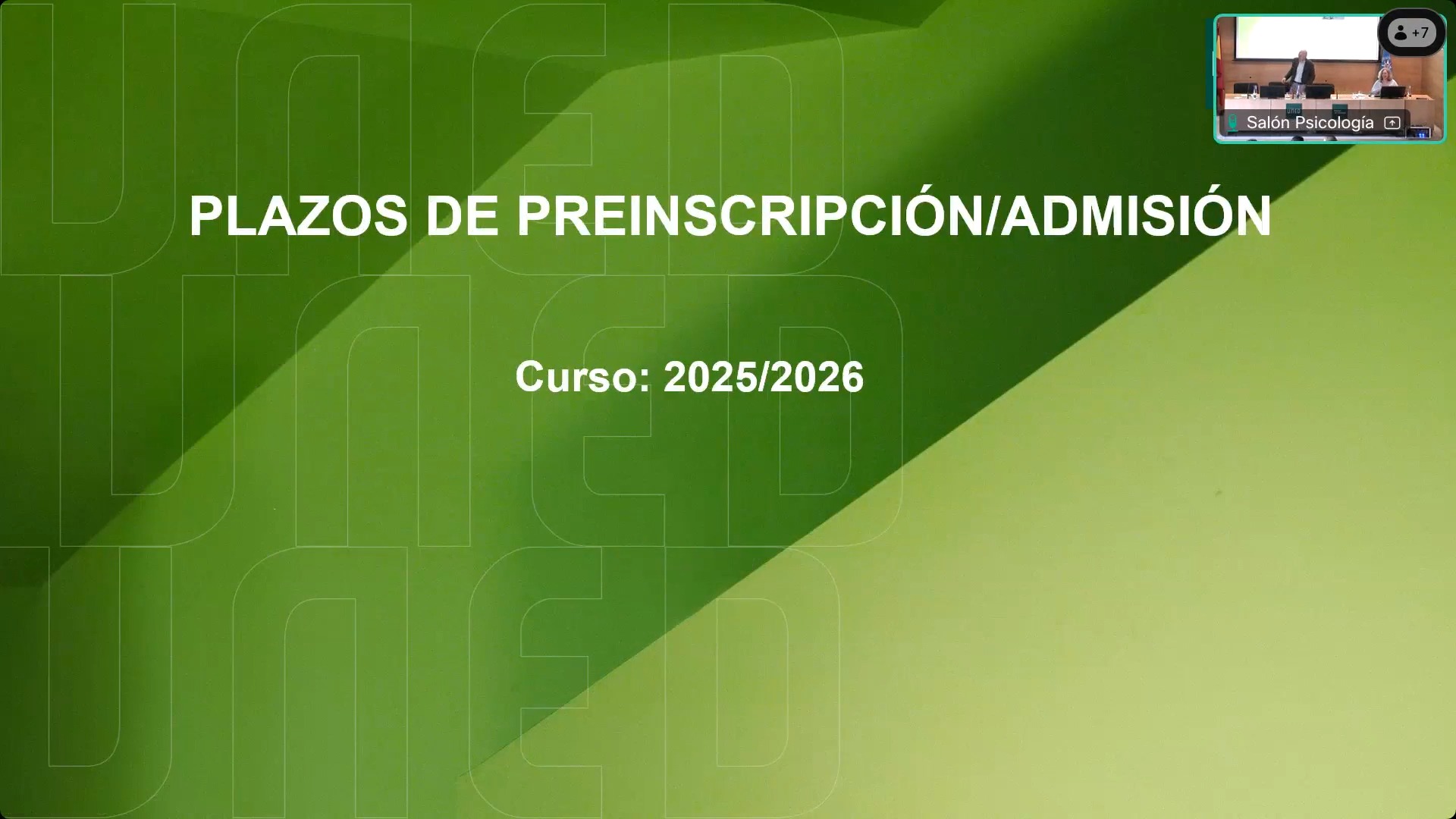 Información administrativa de interés, plazos, trámites y fechas